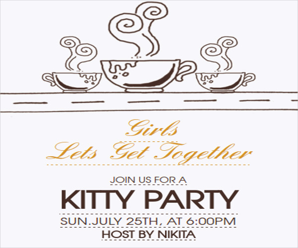 ladies kitty party event invitation