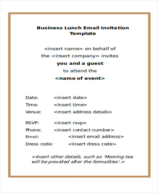 9 Business E mail Invitation Templates Word PDF PSD AI EPS