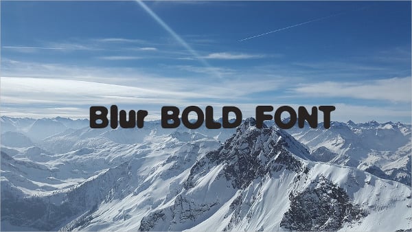 blur bold font