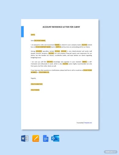 accountant reference letter for client template