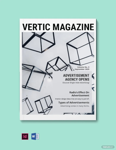 advertising magazine design template