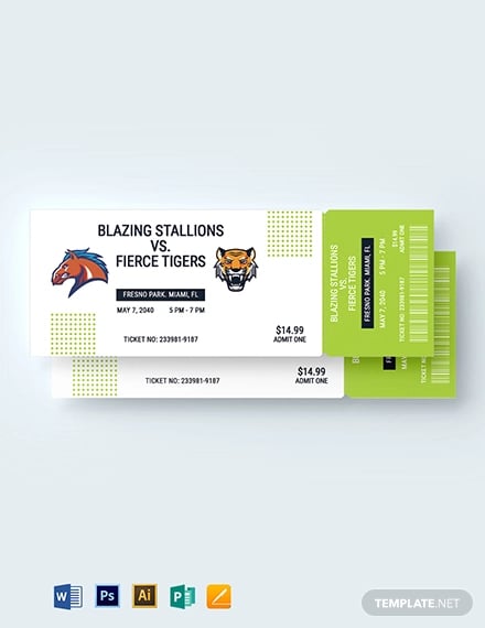 baseball event ticket template1