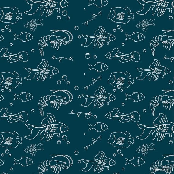 batik fish pattern template