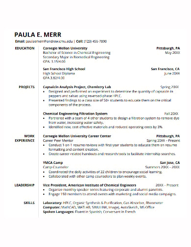 biomedical fresher engineer resume template