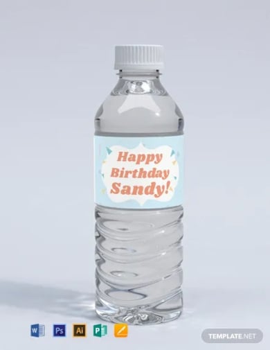 birthday bottle label template