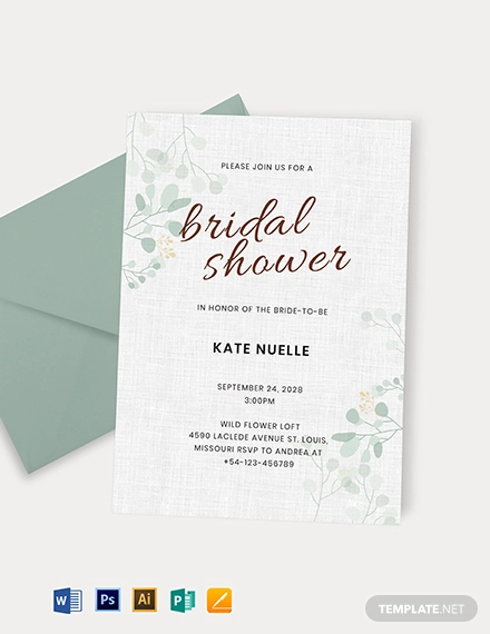 Team Bride - Bridal Shower Invitation Template (Free)