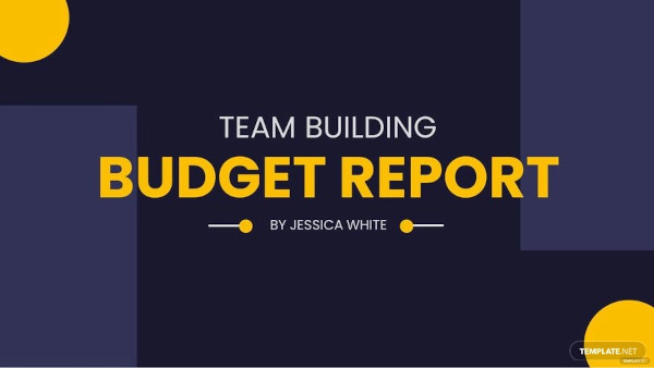 budget report presentation template