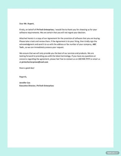 business offer letter template