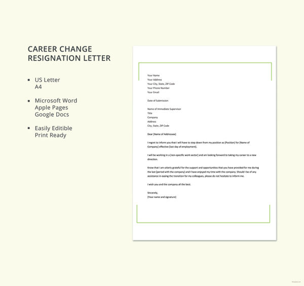32 Resignation Letter Format PDF DOC IPage