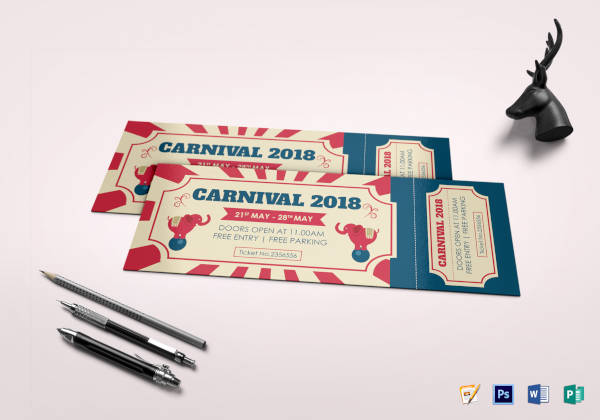 16+ Carnival Ticket Templates - Free PSD, AI, Vector EPS Format Download