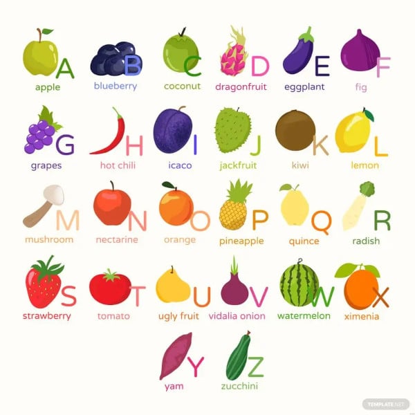 cartoon alphabet letter template