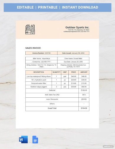 company invoice book template