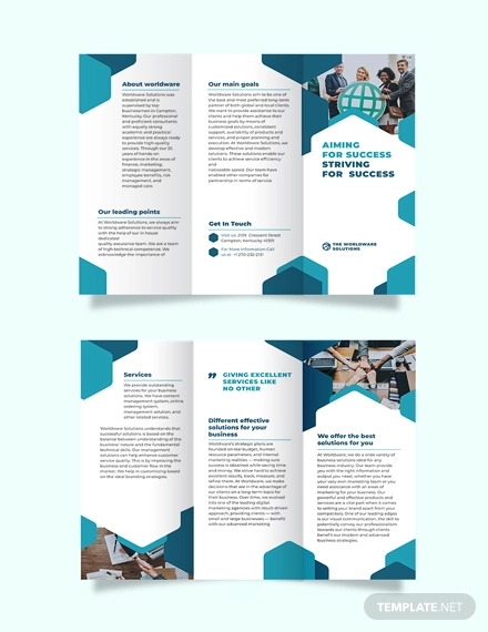 corporate company tri fold brochure template