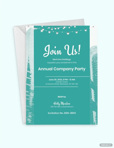 corporate party invitation card template