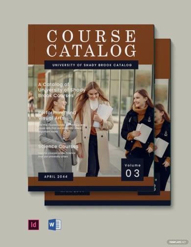 course catalog template