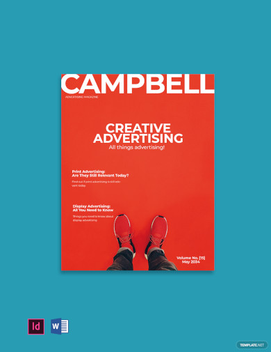 creative advertising magazine template