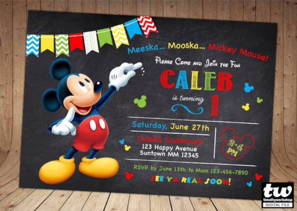 diy mickey mouse invitation template