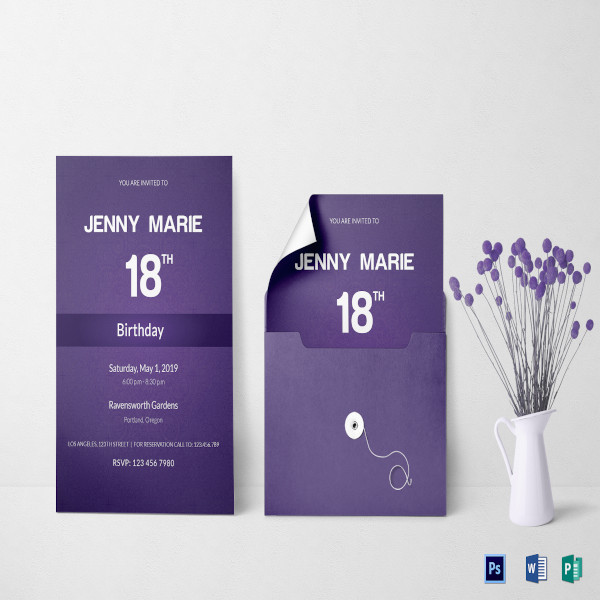 debut event invitation card templates
