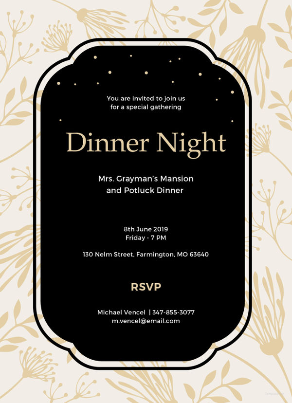 13+ Team Dinner Invitations - JPG, Vector EPS, Ai Illustrator Download ...