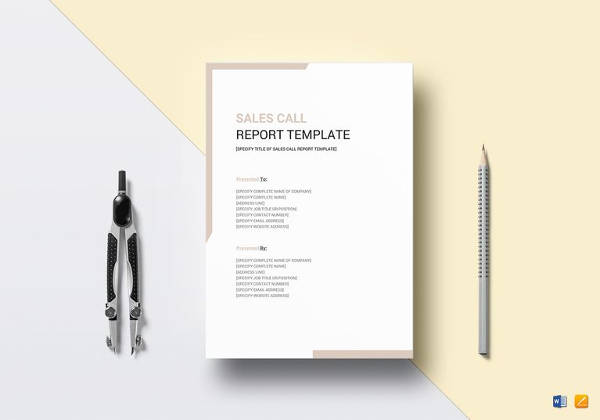 editable sales call report template