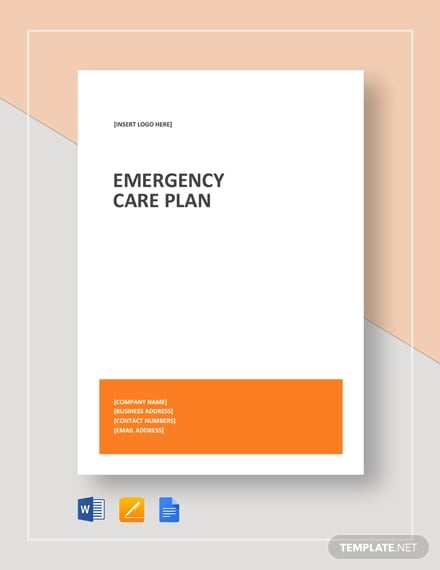 emergency-care-plan-template