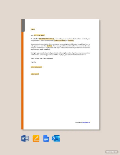 7+ Employee Acknowledgement Letter Templates in Google Docs | Word ...