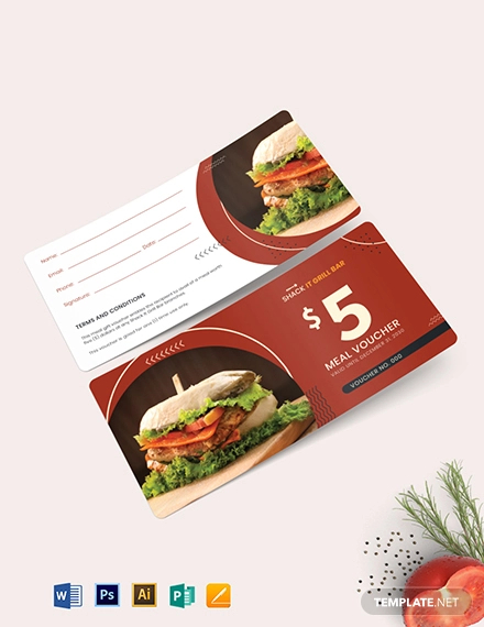 23 Food Voucher Templates PSD Vector EPS AI