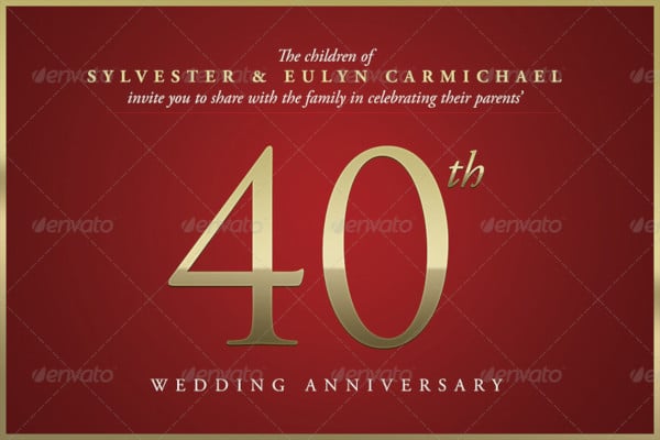 formal anniversary invitation