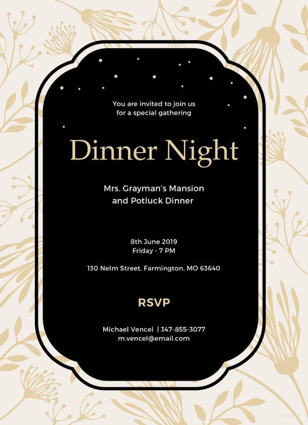 14+ Formal Dinner Invitations - PSD, Word, AI, Publisher, Apple Pages