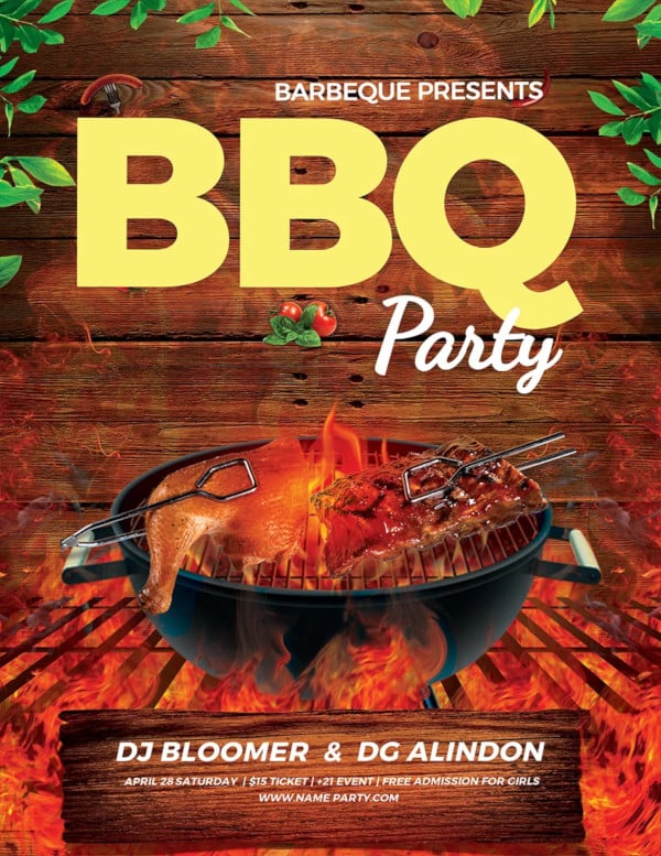 free bbq flyer template