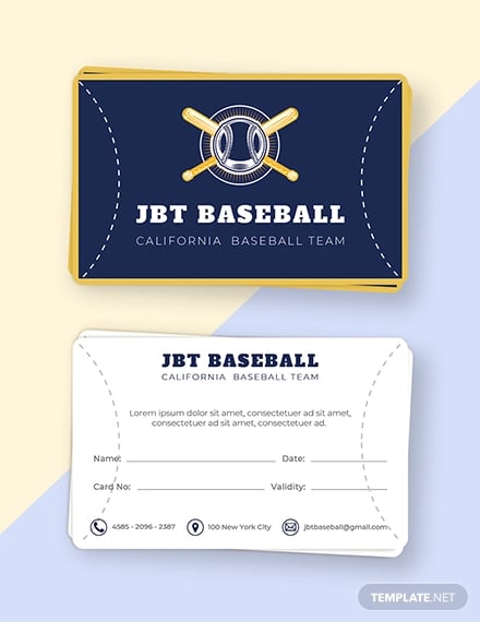 free baseball card template
