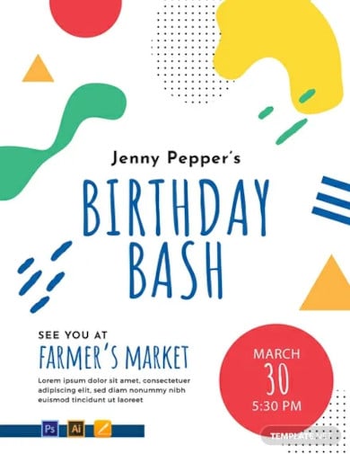 free birthday event poster template