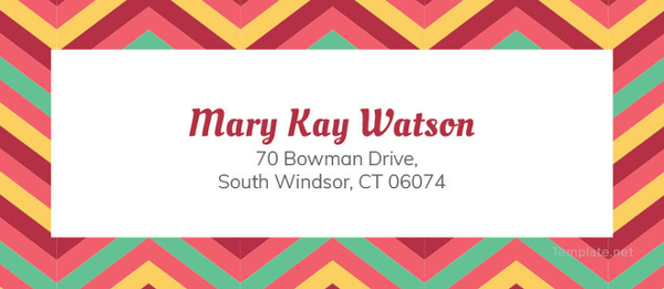 free chevron address label template