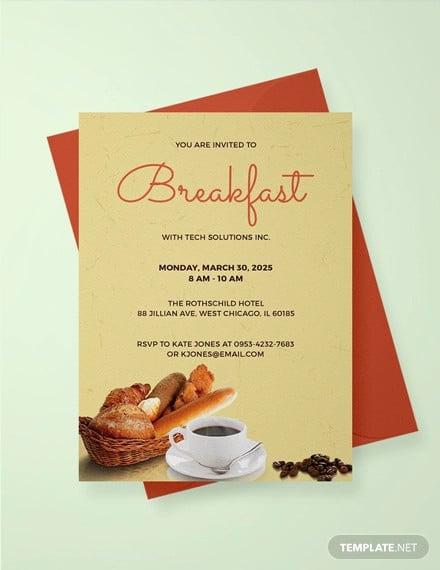 free company breakfast invitation