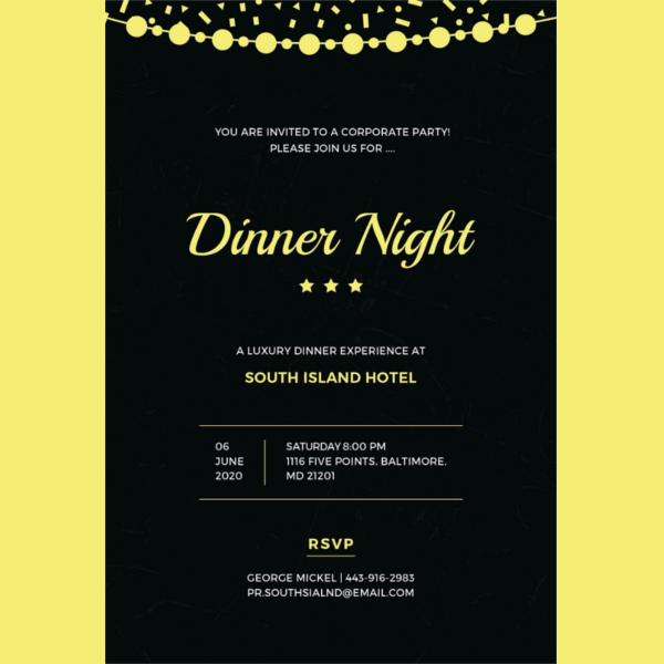 free-company-dinner-night-invitation-template