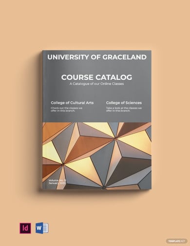 free course catalog layout template