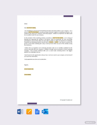 15+ Internship Job Application Letters- Free Word, PDF Format Download ...