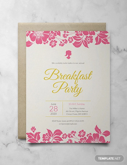 free ladies breakfast invitation