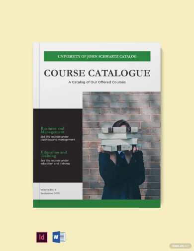 free modern course catalog template