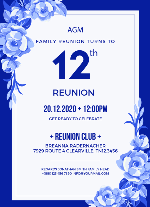 free sample family reunion invitation