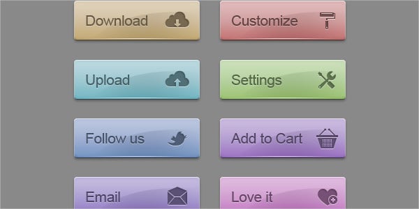 glossy web buttons 