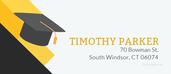 graduation address label template