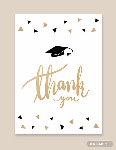 graduation party thank you card template