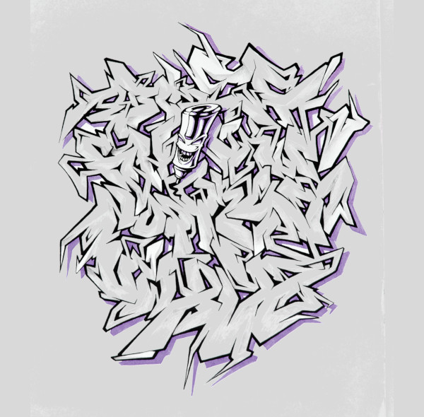 graffiti alphabet sketch