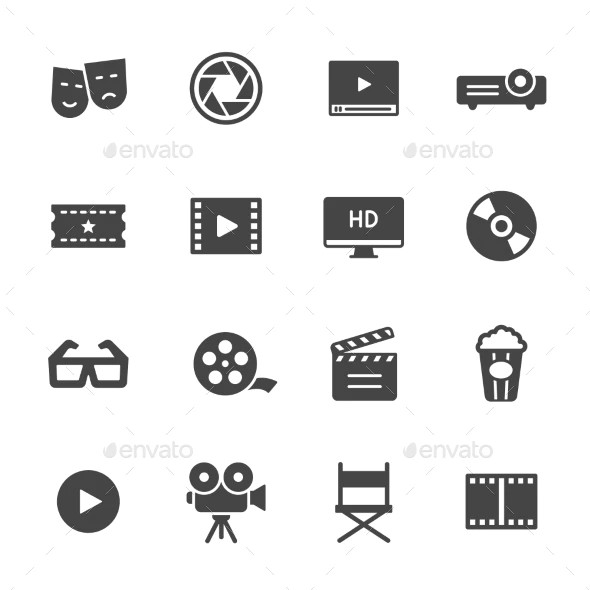 10+ Cinema Icons - PSD, Vector EPS