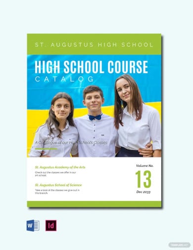 high school course catalog template