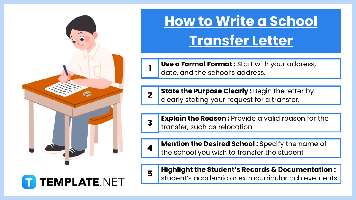 how to write a school transfer letter