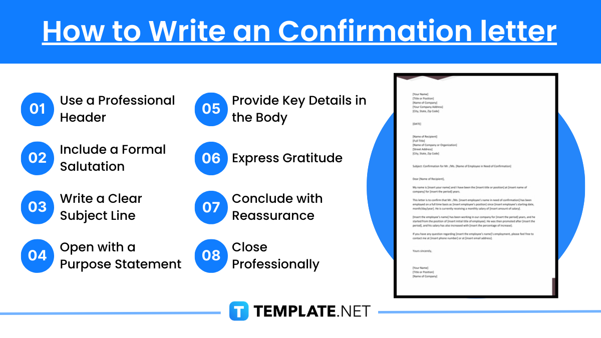 how to write an confirmation letter