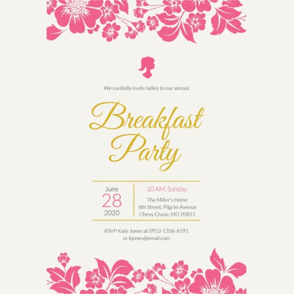 ladies breakfast invitation