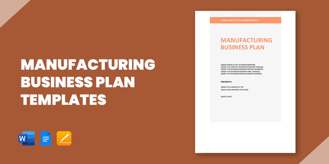 manufacturing business plan templates